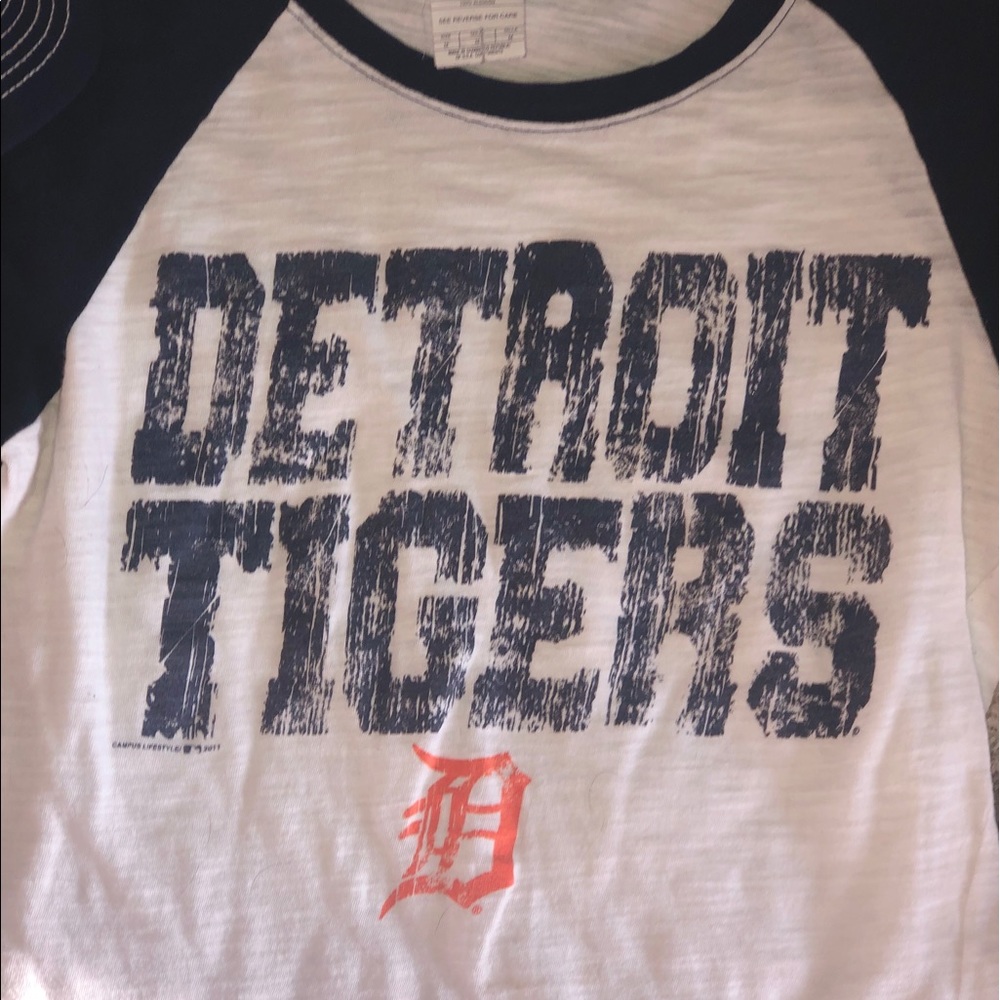 Detroit Tigers baseball 3/4 Tee